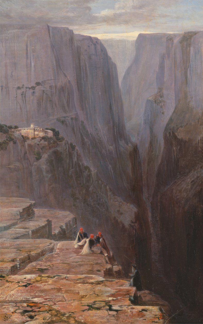 希腊扎戈里，1860年。 作者 爱德华·李尔