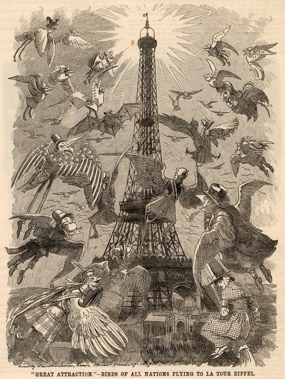 Birds of all Nations Flying to Eiffel Tower 作者 爱德华·林利·桑伯恩