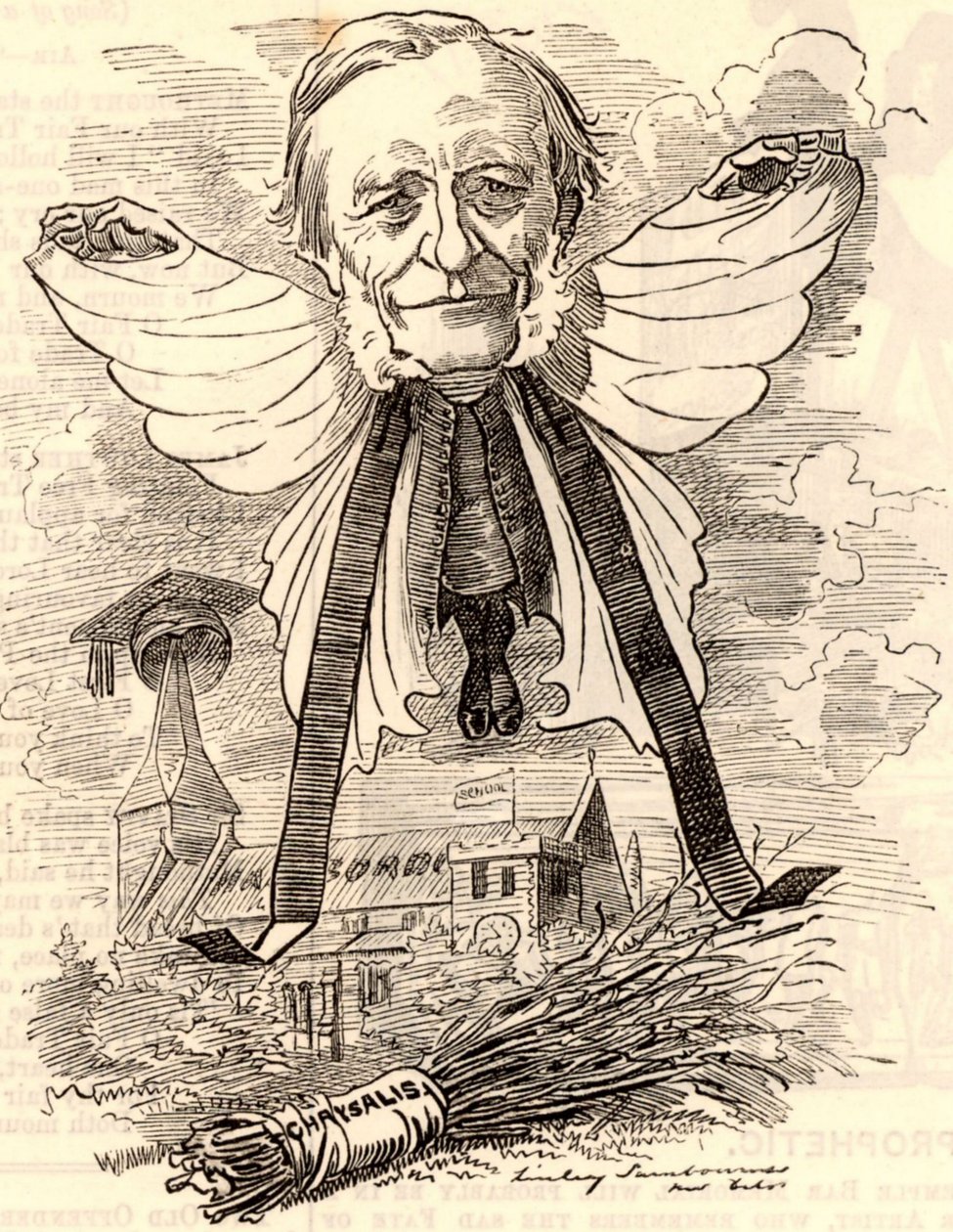 Caricature of George Granville Bradley 作者 爱德华·林利·桑伯恩