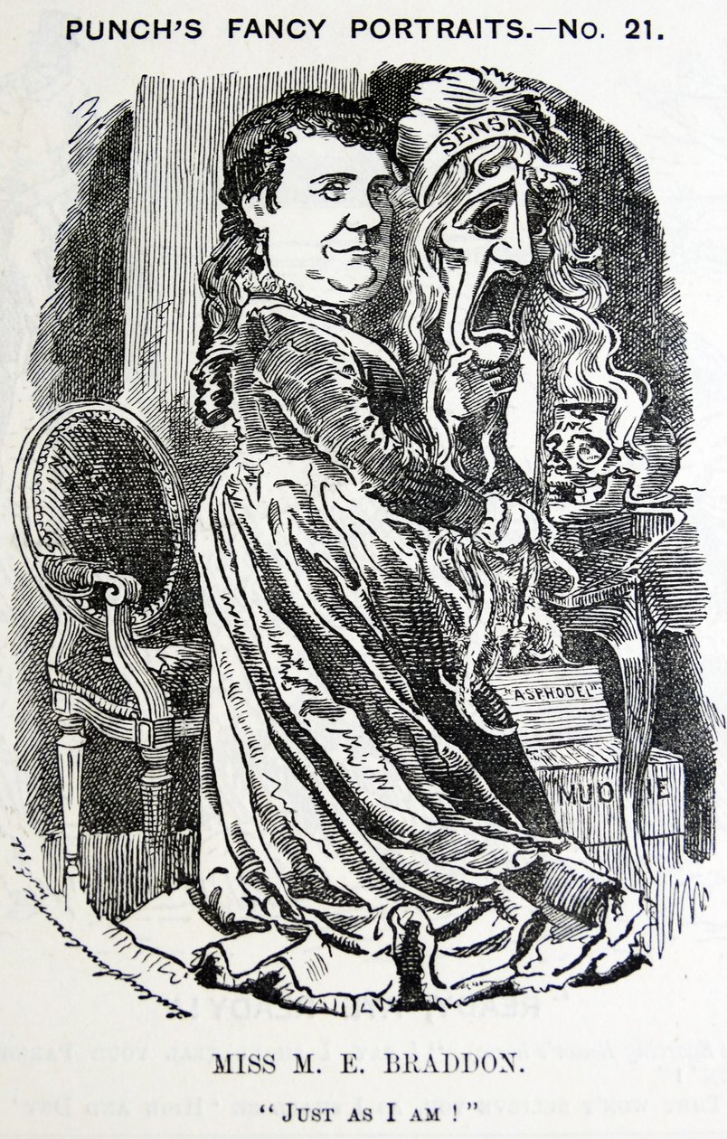 玛丽-伊丽莎白-布莱登（麦克斯韦）的插图画像 作者 爱德华·林利·桑伯恩