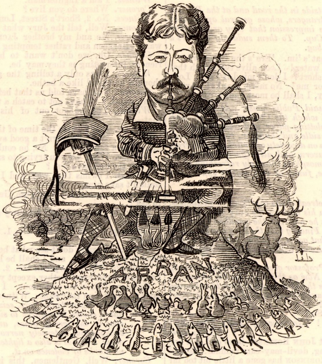 William Douglas-Hamilton playing bagpipes 作者 爱德华·林利·桑伯恩