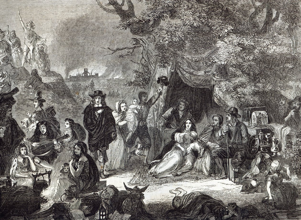 1666年伦敦大火期间的Highgate Fields 作者 爱德华·马修·沃德