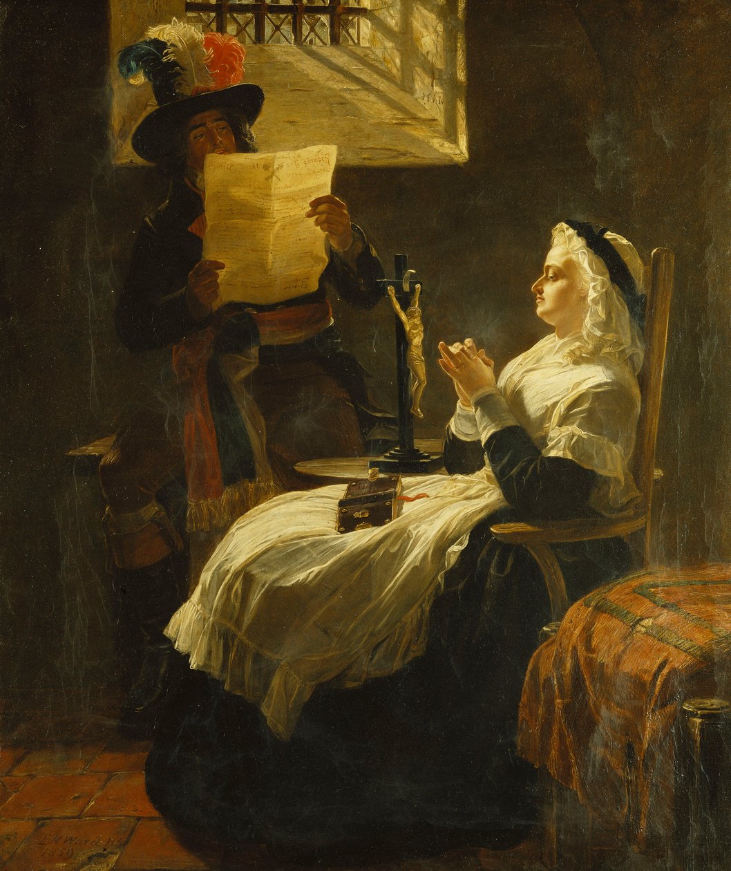 玛丽·安托瓦内特（Marie Antoinette）于1859年受审前一天听控诉行为 作者 爱德华·马修·沃德