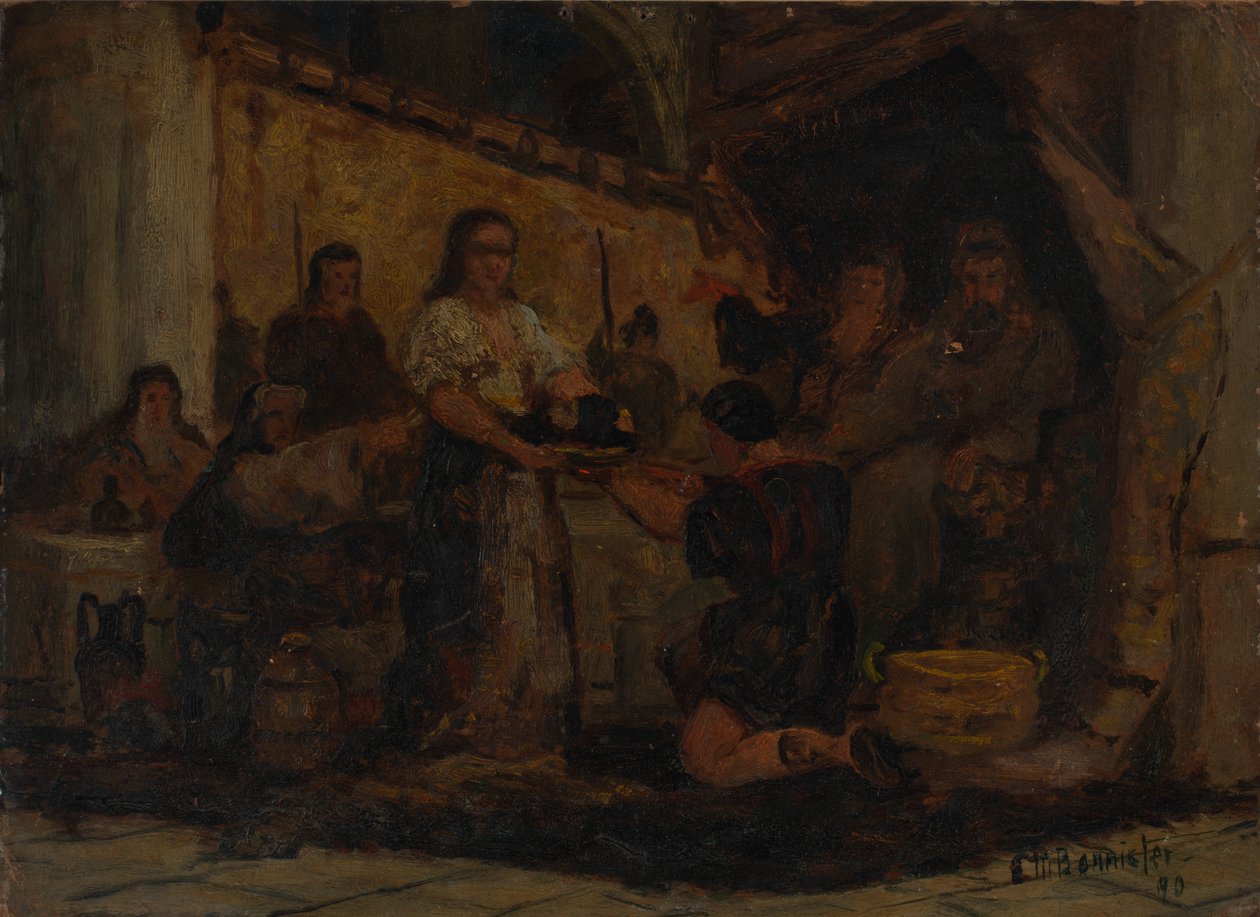 莎乐美接受施洗者约翰的头，1890年。 作者 爱德华·米切尔·班尼斯特