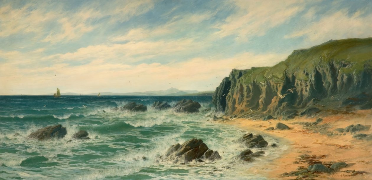 沿海风景，1887年。 作者 爱德华·摩尔