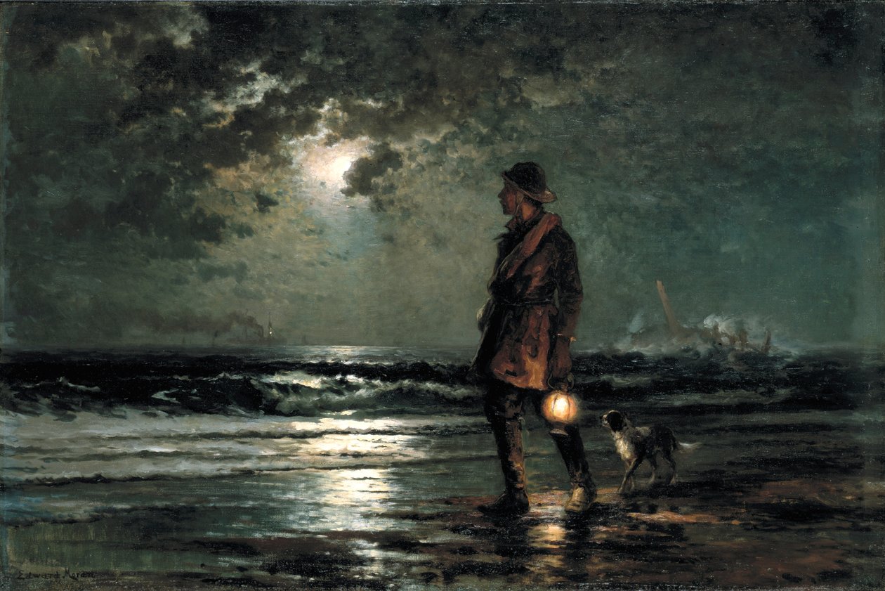 救生巡逻队，约1893年。 作者 爱德华·莫兰