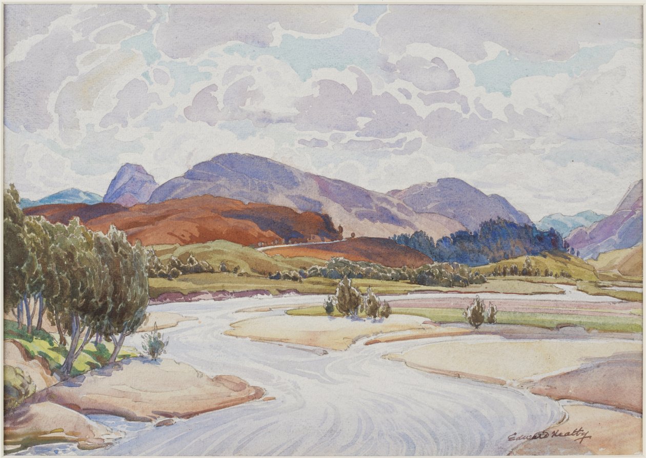 斯佩河上，约 1935 年（水彩画） 作者 爱德华·莫斯福斯·内特比