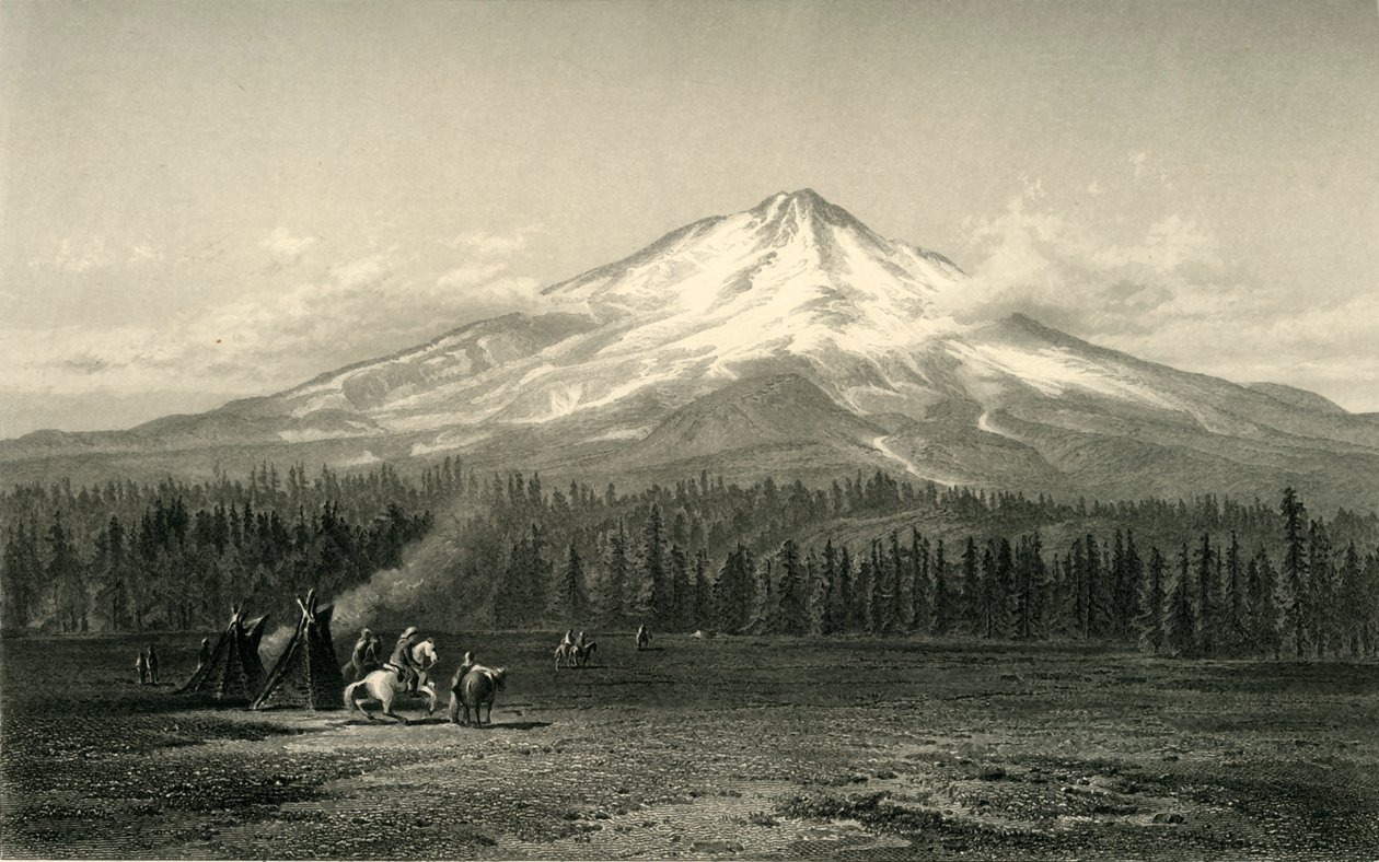 夏斯塔山》，1872年。   作者 爱德华·帕克斯曼·布兰德