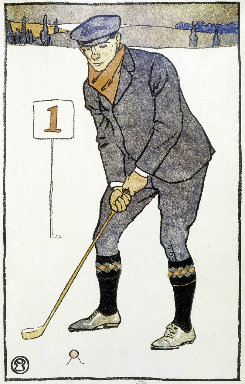 Calendar: “” Golf Calendar”” by Edward Penfield 作者 爱德华·彭菲尔德