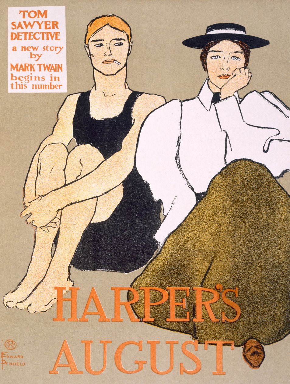 &39;Harper&39;s Magazine&39;的封面，1896年 作者 爱德华·彭菲尔德