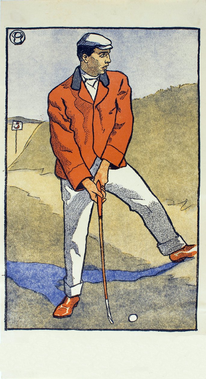 六月-七月，细节来自1931年高尔夫日历，酒吧。 1931年 作者 爱德华·彭菲尔德