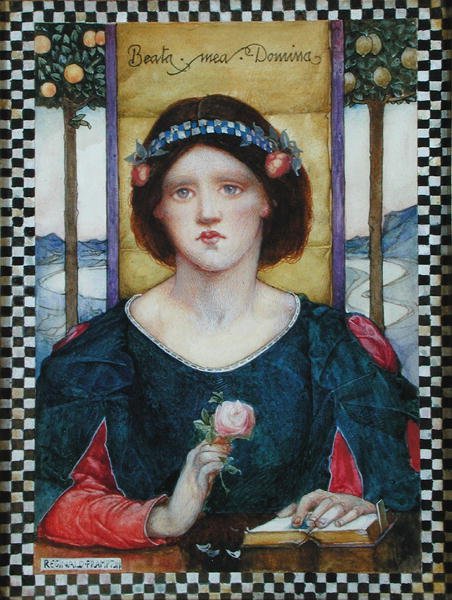 Beata Mea Domina（纸上水彩和粉笔画） 作者 爱德华·雷金纳德·弗兰普顿