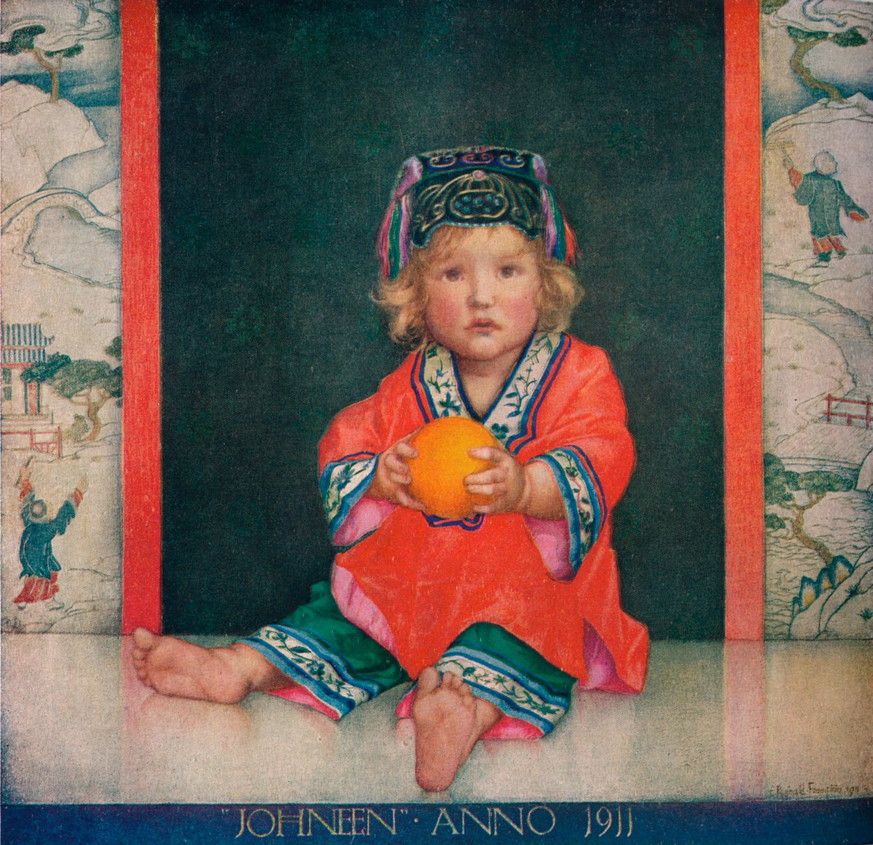 约翰·约翰（Johneen），约翰·诺布尔（John Noble）夫妇的儿子，1911年，1919年 作者 爱德华·雷金纳德·弗兰普顿