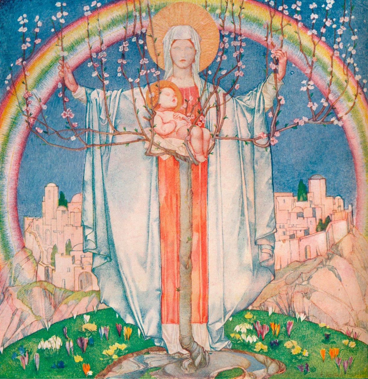 圣母（Madonna Di Promessa），c1890-1914，1914年 作者 爱德华·雷金纳德·弗兰普顿
