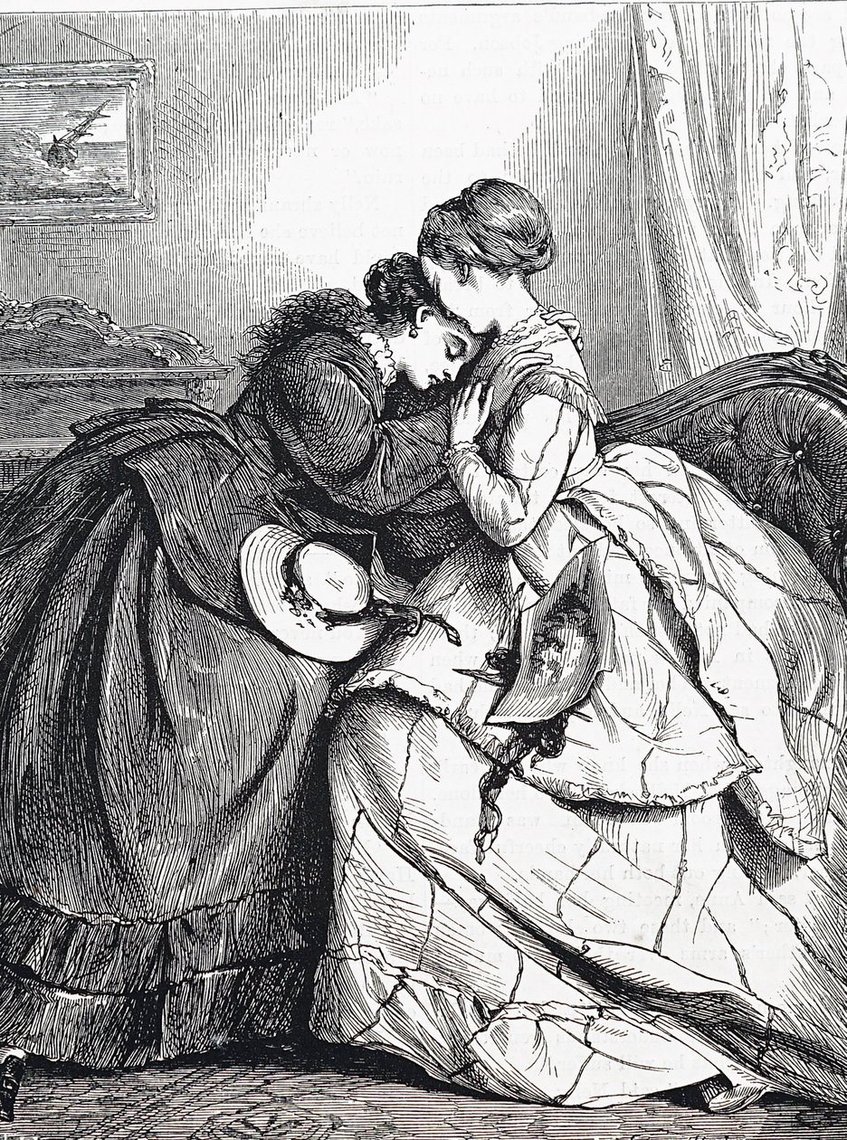 An older sister comforting her young sister 作者 爱德华·罗伯特·休斯