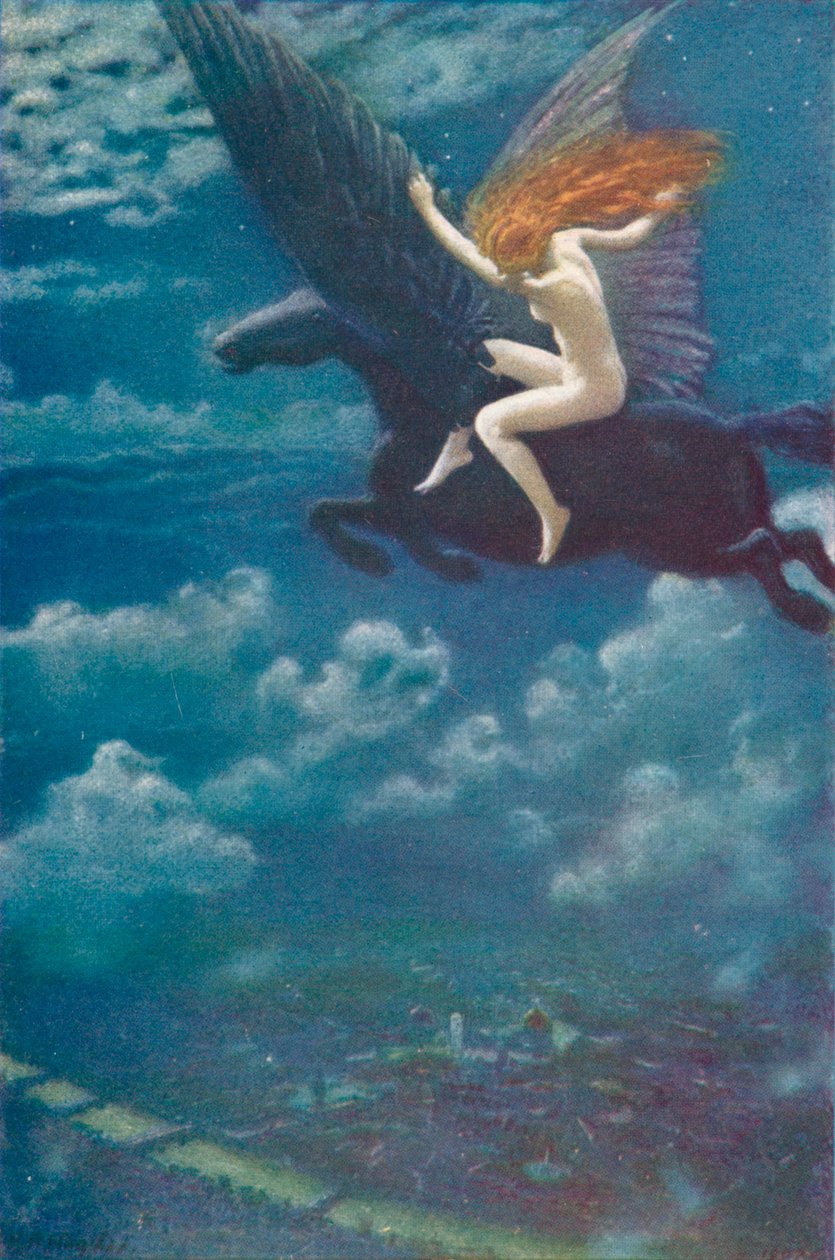 梦幻田园诗女瓦尔基里（1902，1905） 作者 爱德华·罗伯特·休斯