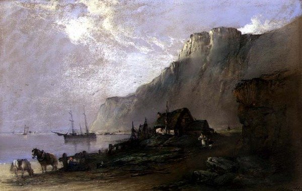 海岸风光（纸上粉笔画） 作者 爱德华·罗伯特·史密斯