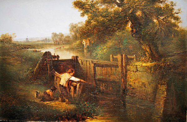 锁的场景（板上油画） 作者 爱德华·罗伯特·史密斯