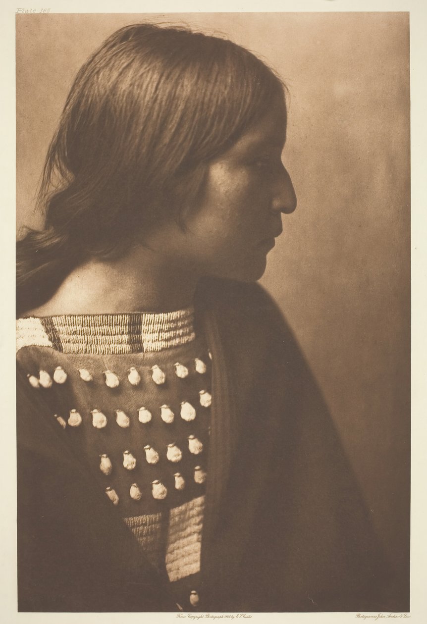 阿里卡拉女孩，1908年。 作者 爱德华警长柯蒂斯