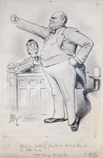 乔治-哈伍德（1845-1912）（纸上铅笔）。 作者 爱德华·坦尼森·里德