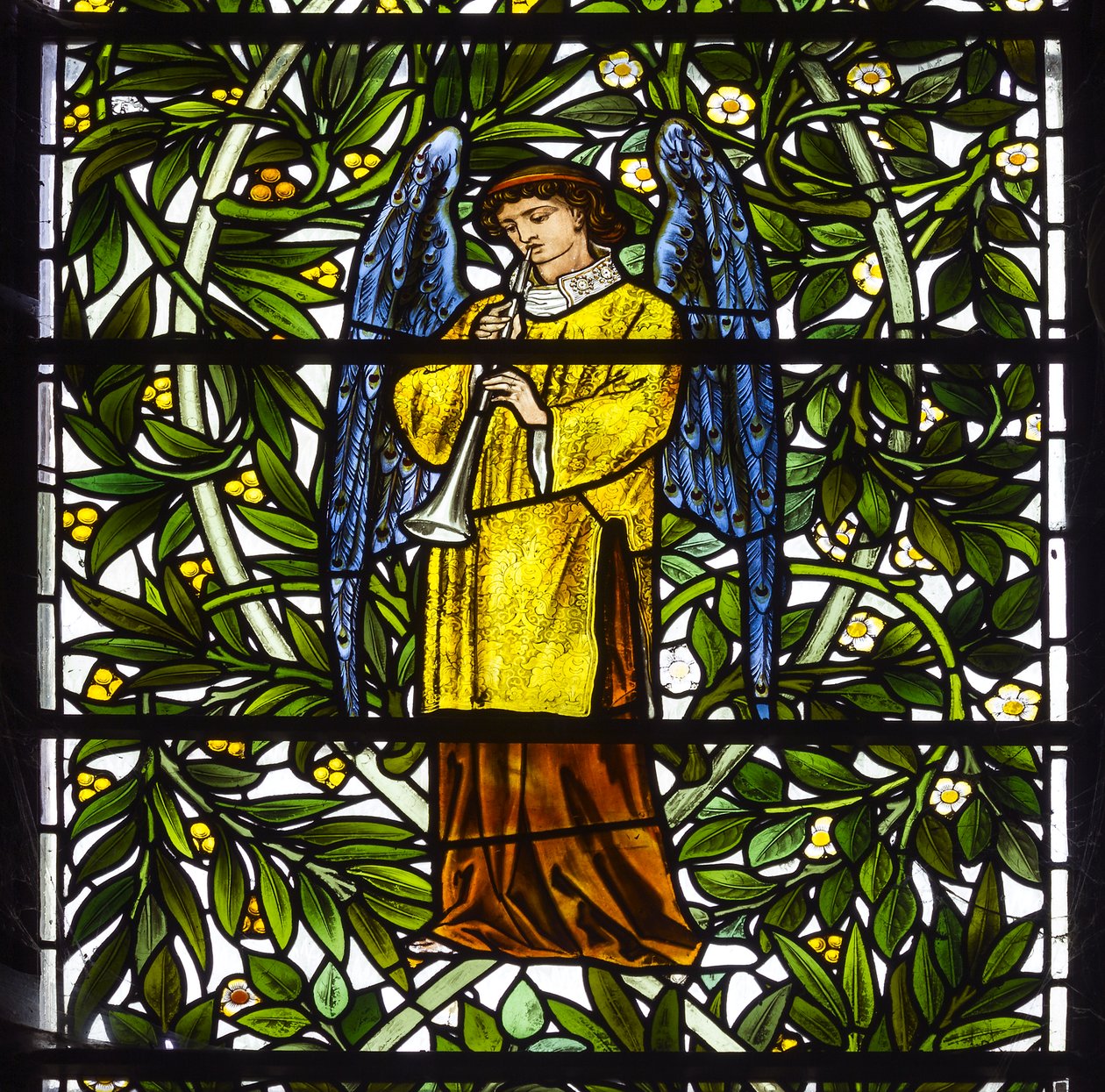 Nun Monkton，St Mary，Morris Marshall＆Faulkner＆Co，William Morris，Edward Burne-Jones，Angel Musician，1873 作者 爱德华和莫里斯·伯恩·琼斯