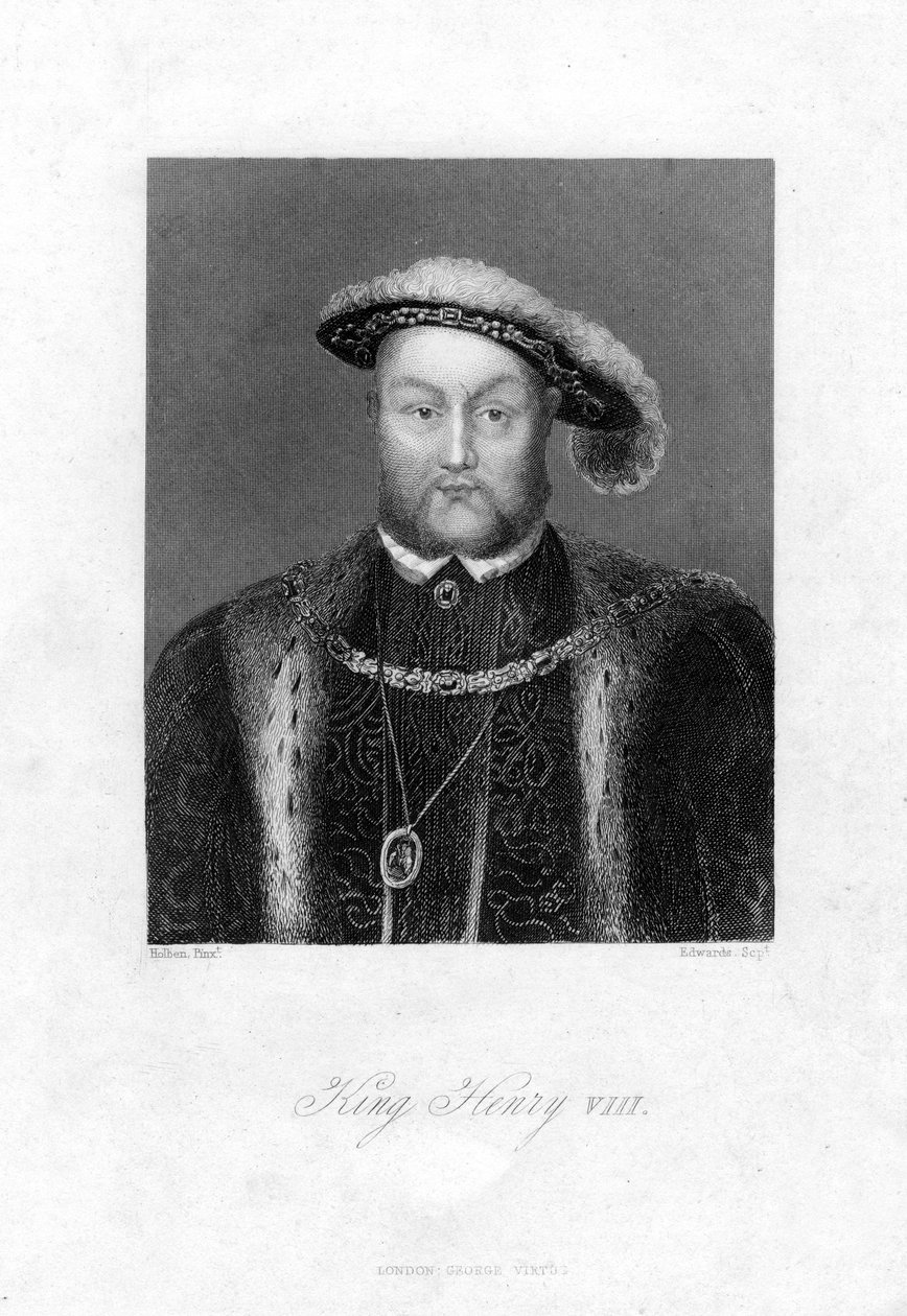 英国的亨利八世（Henry VIII），1491-1547年。 作者 爱德华兹