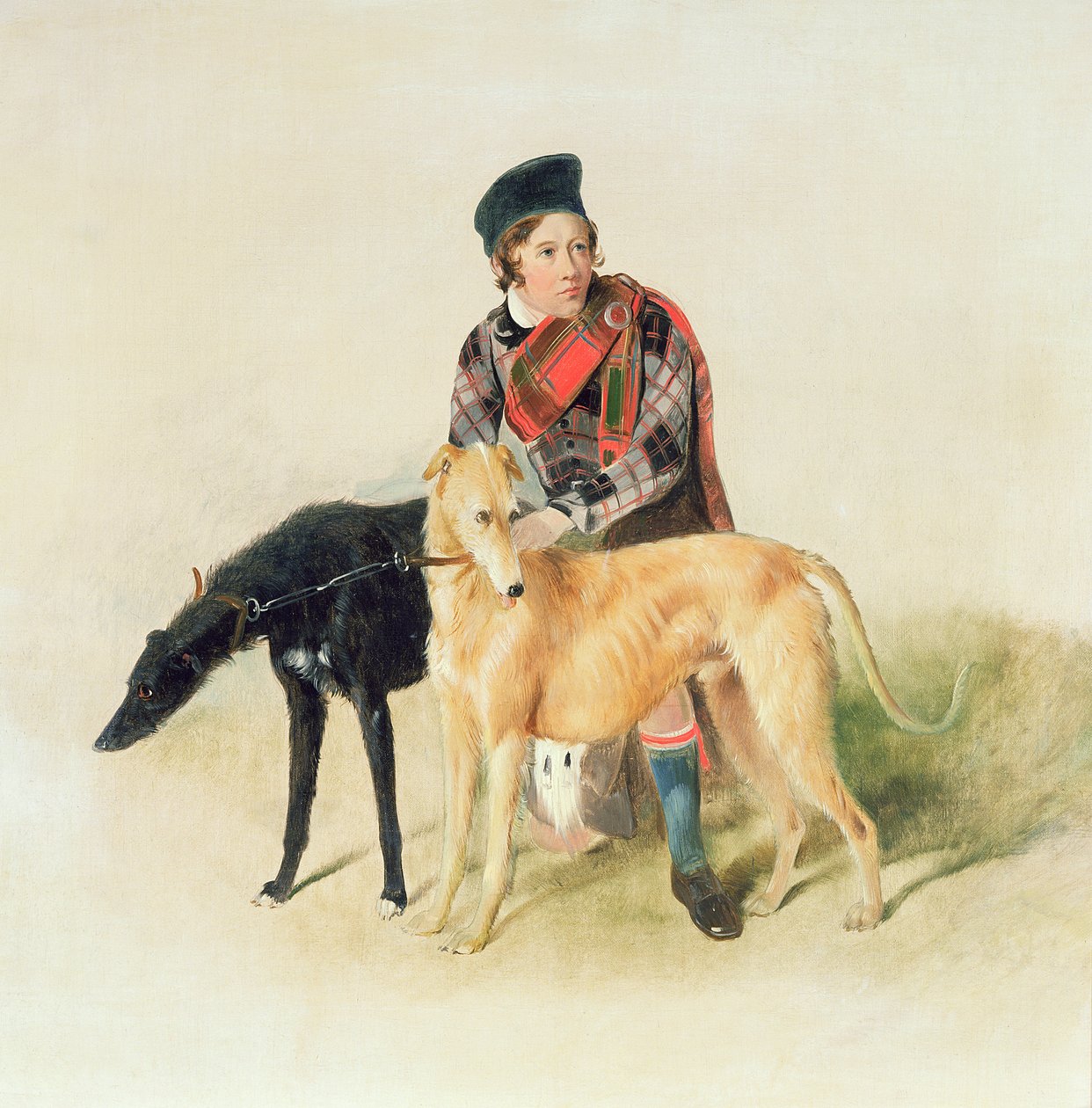 一个Ghillie和两个Deerhounds 作者 埃德温·兰瑟