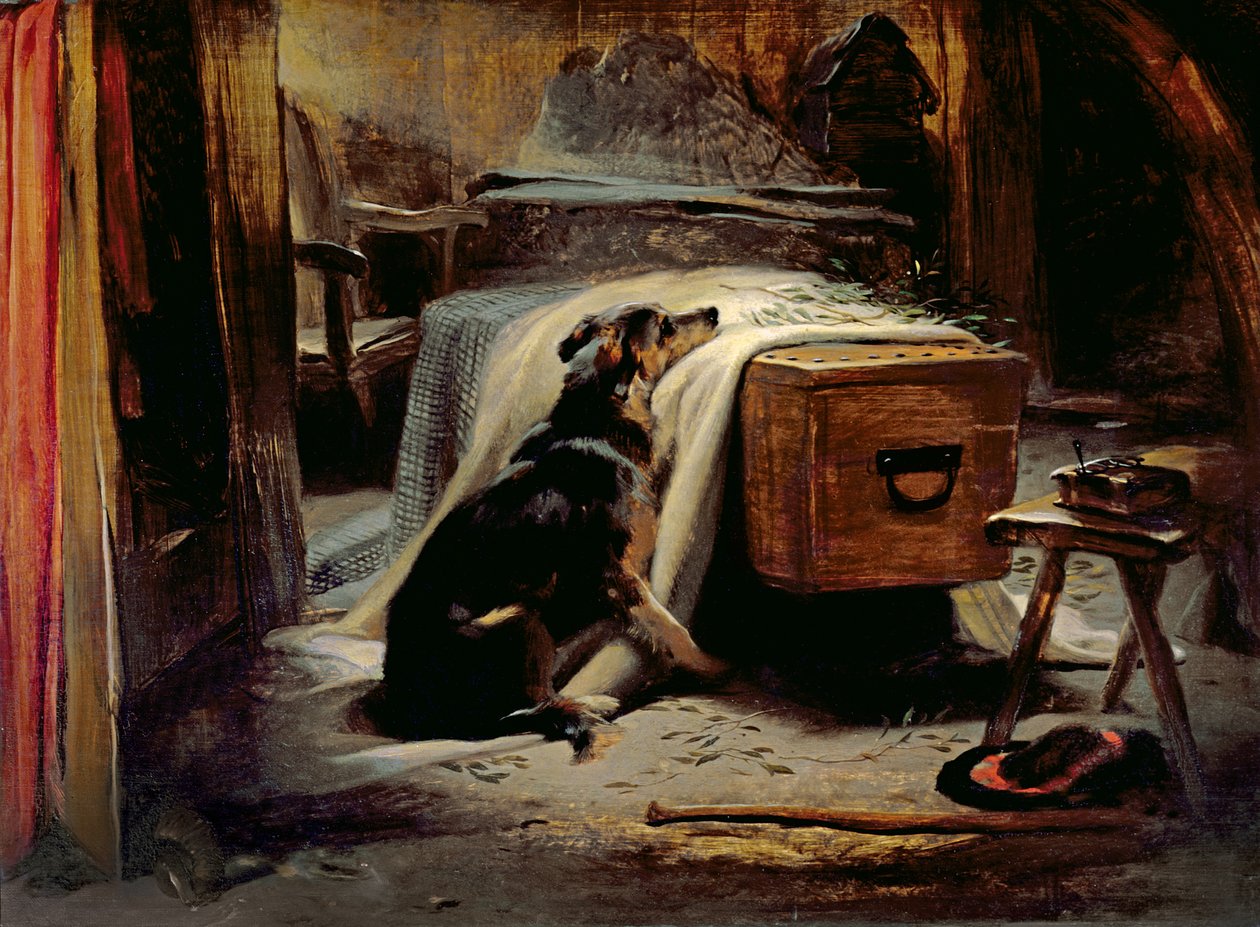 老牧人的首席哀悼者，c.1837（小组） 作者 埃德温·兰瑟