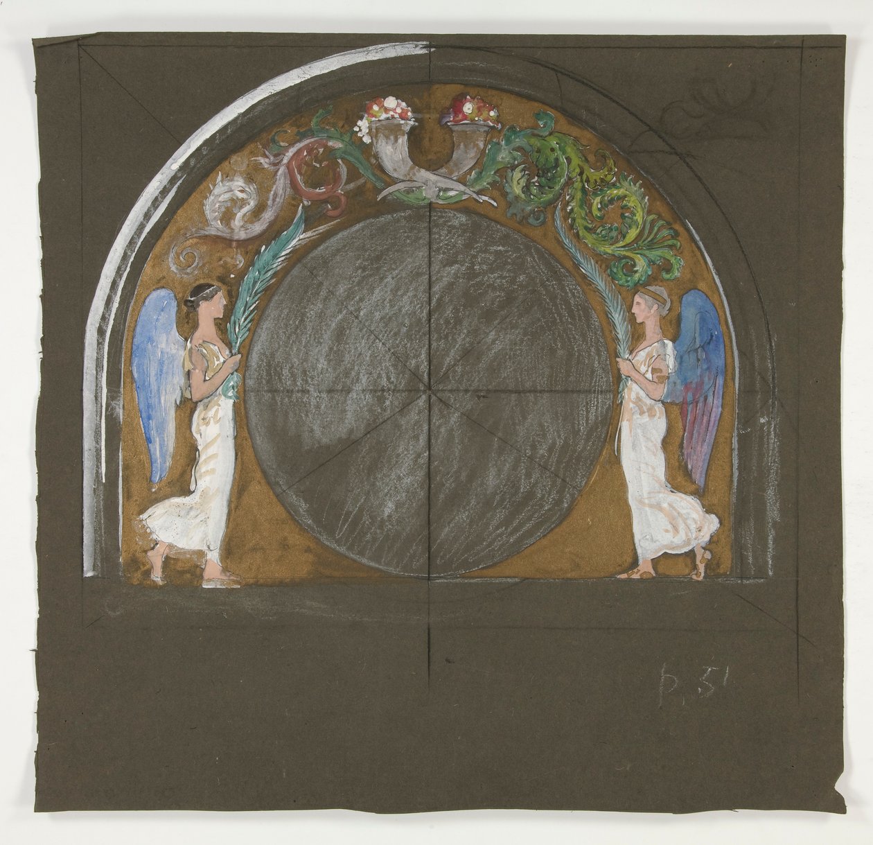 宾夕法尼亚州哈里斯堡州议会大厦窗户装饰设计，1902-1911 年（由约翰-辛格-萨金特完成） 作者 埃德温奥斯汀修道院