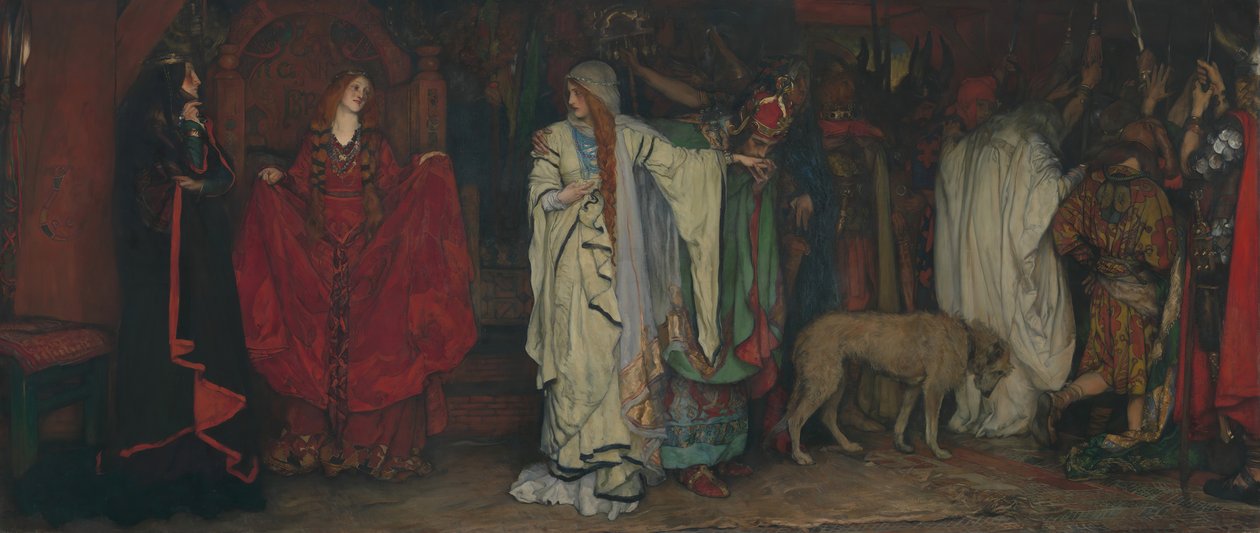 李尔王（King Lear），第一幕，第一幕，1898年。 作者 埃德温奥斯汀修道院