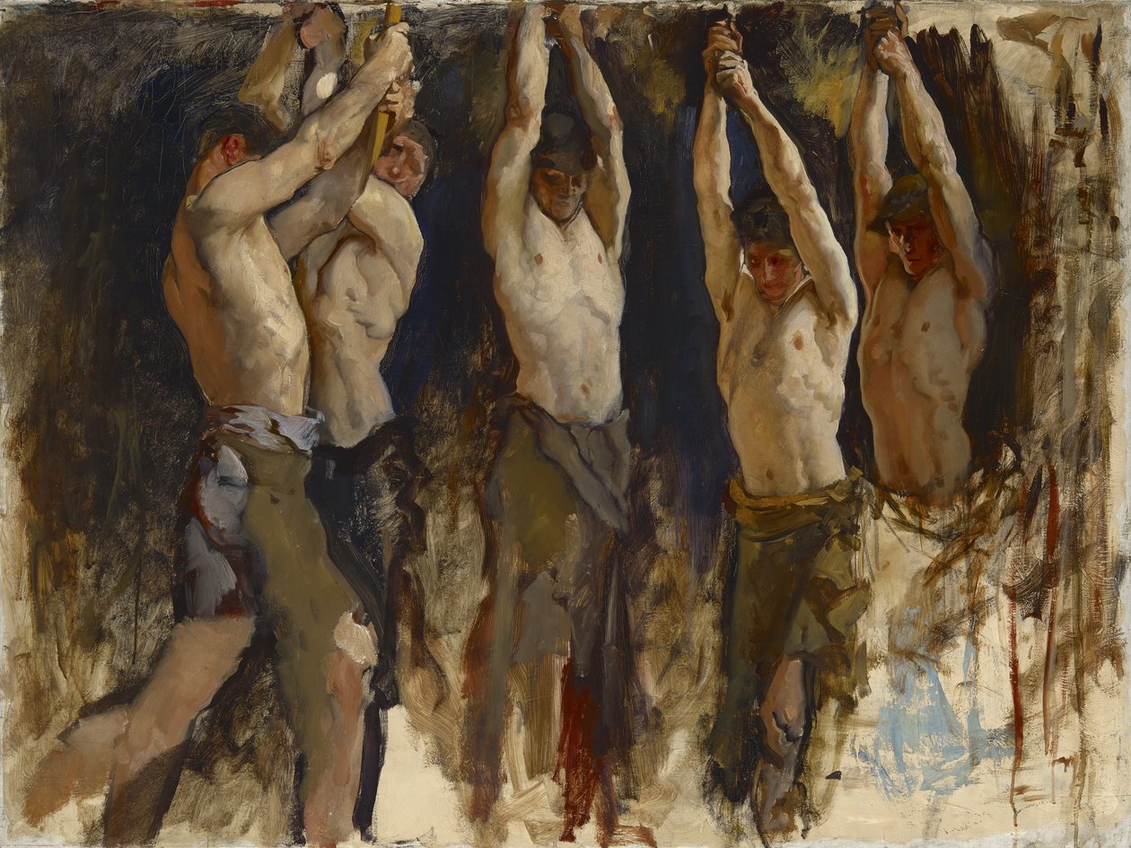 在Anvil的男人，研究瓦肯的精神，c.1904-8 作者 埃德温奥斯汀修道院