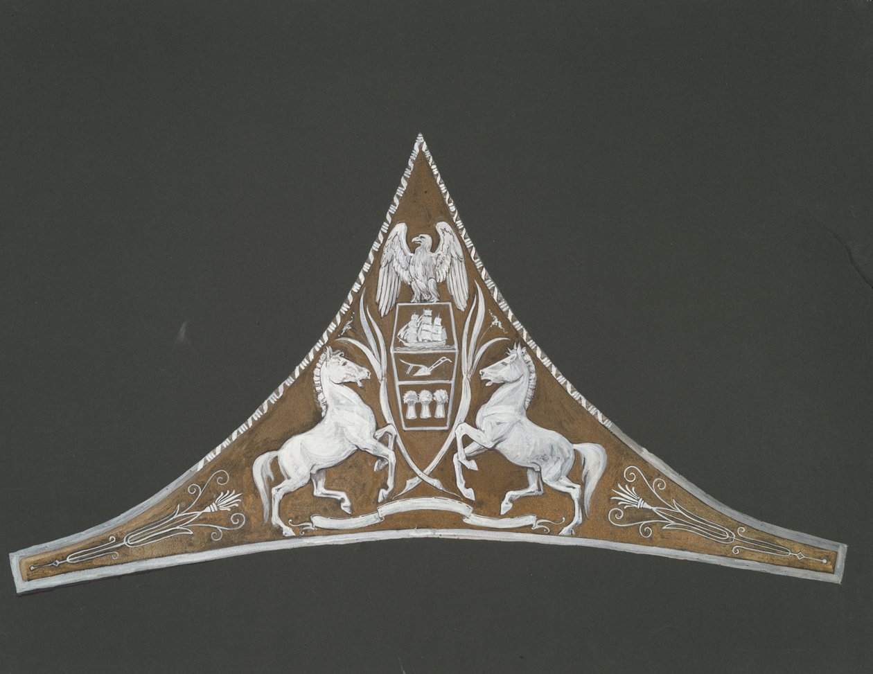 宾夕法尼亚州议会大厦三角装饰细节研究，哈里斯堡，1902-1911 年 作者 埃德温奥斯汀修道院