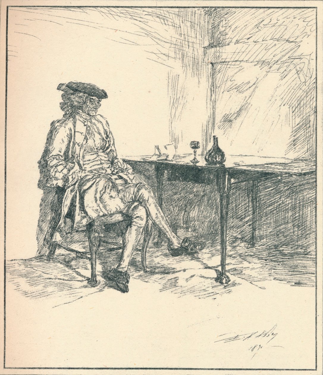 这封信。未公开的笔画，1890年，1923年 作者 埃德温奥斯汀修道院