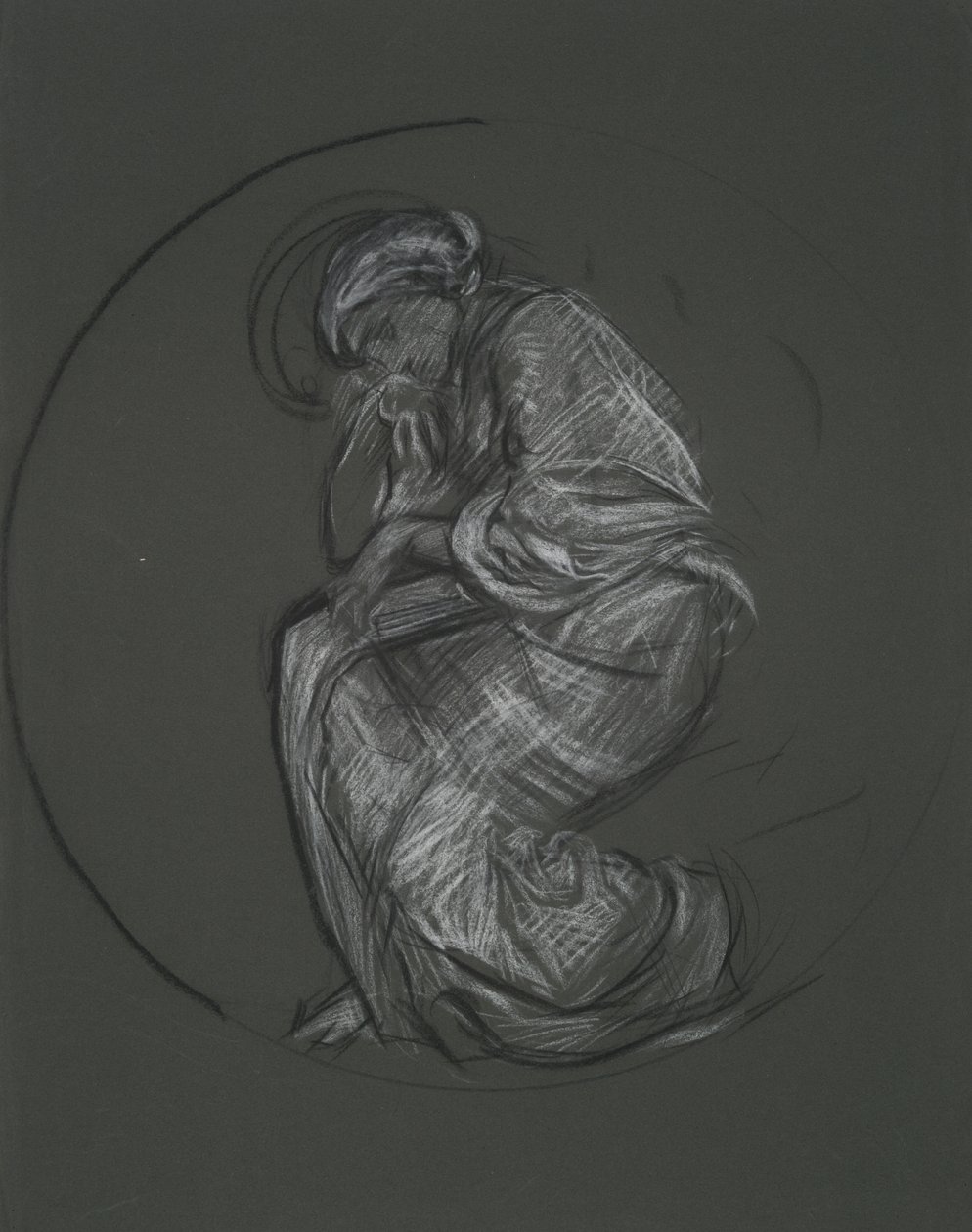 宾夕法尼亚州议会大厦壁画项目的不明人物研究，哈里斯堡，1902-1911 年 作者 埃德温奥斯汀修道院