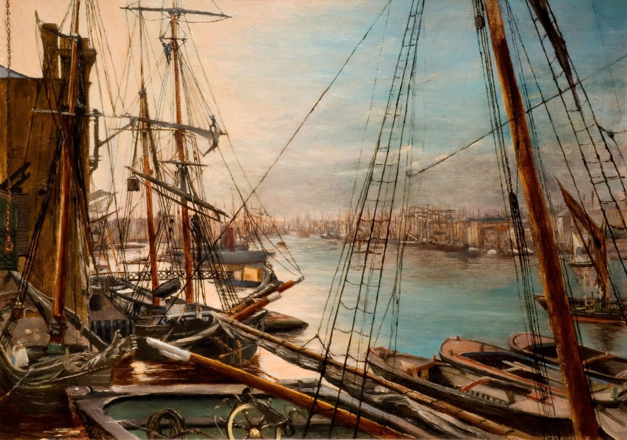The Pool，伦敦，1878年。 作者 埃德温·爱德华兹