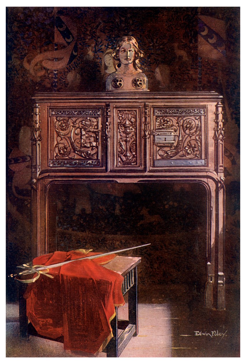 橡木雕刻的Lous XII礼服，1910年。 作者 埃德温·佛利