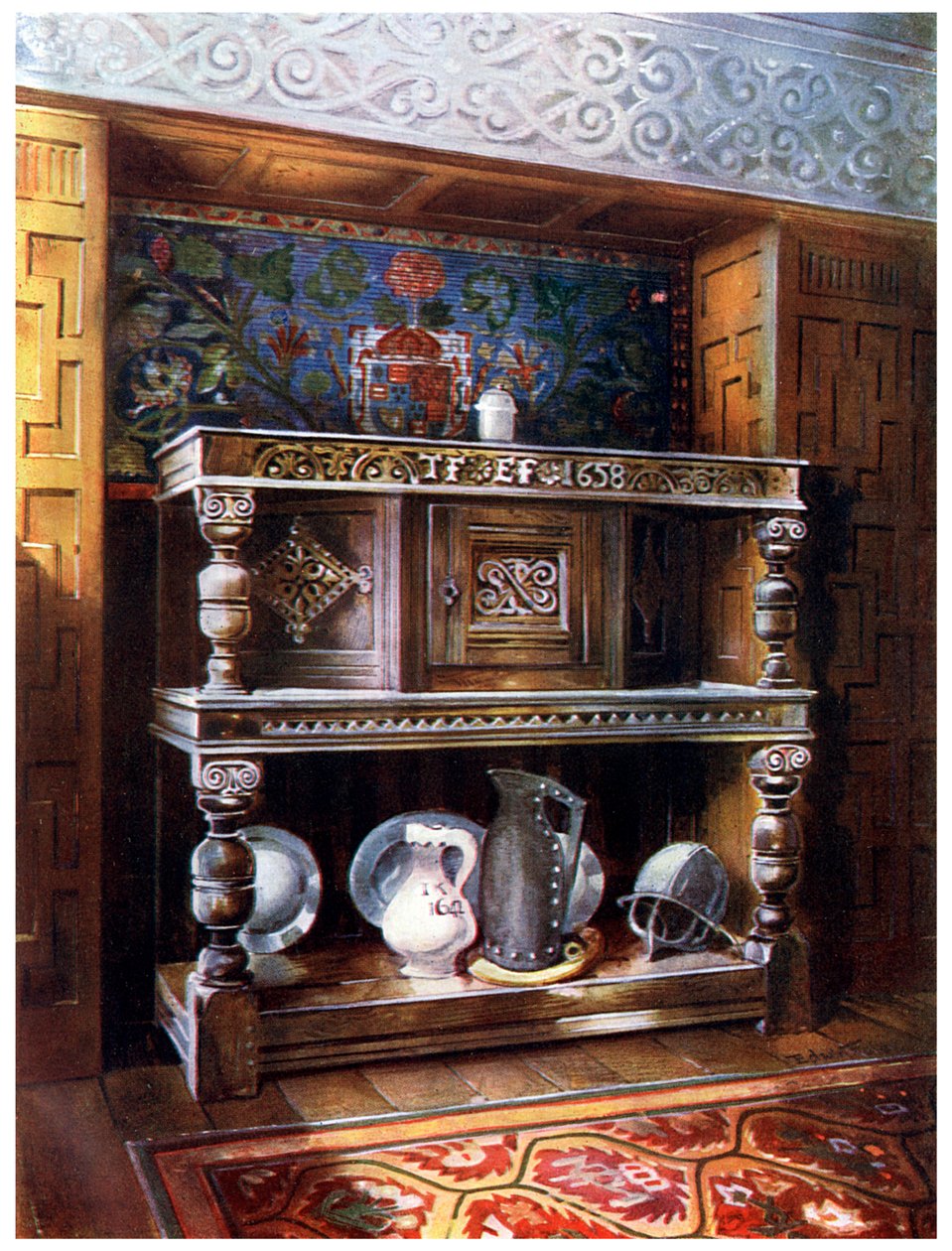 法院橱柜自助餐，1910年。 作者 埃德温·佛利