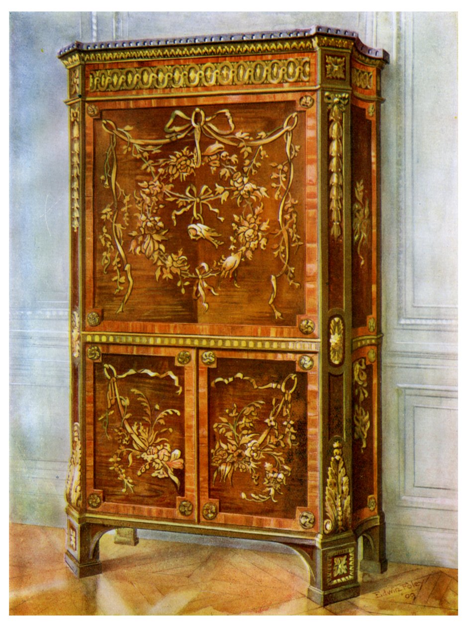 镶嵌于ormolu的立式秘书，法国，1911-1912年。 作者 埃德温·佛利