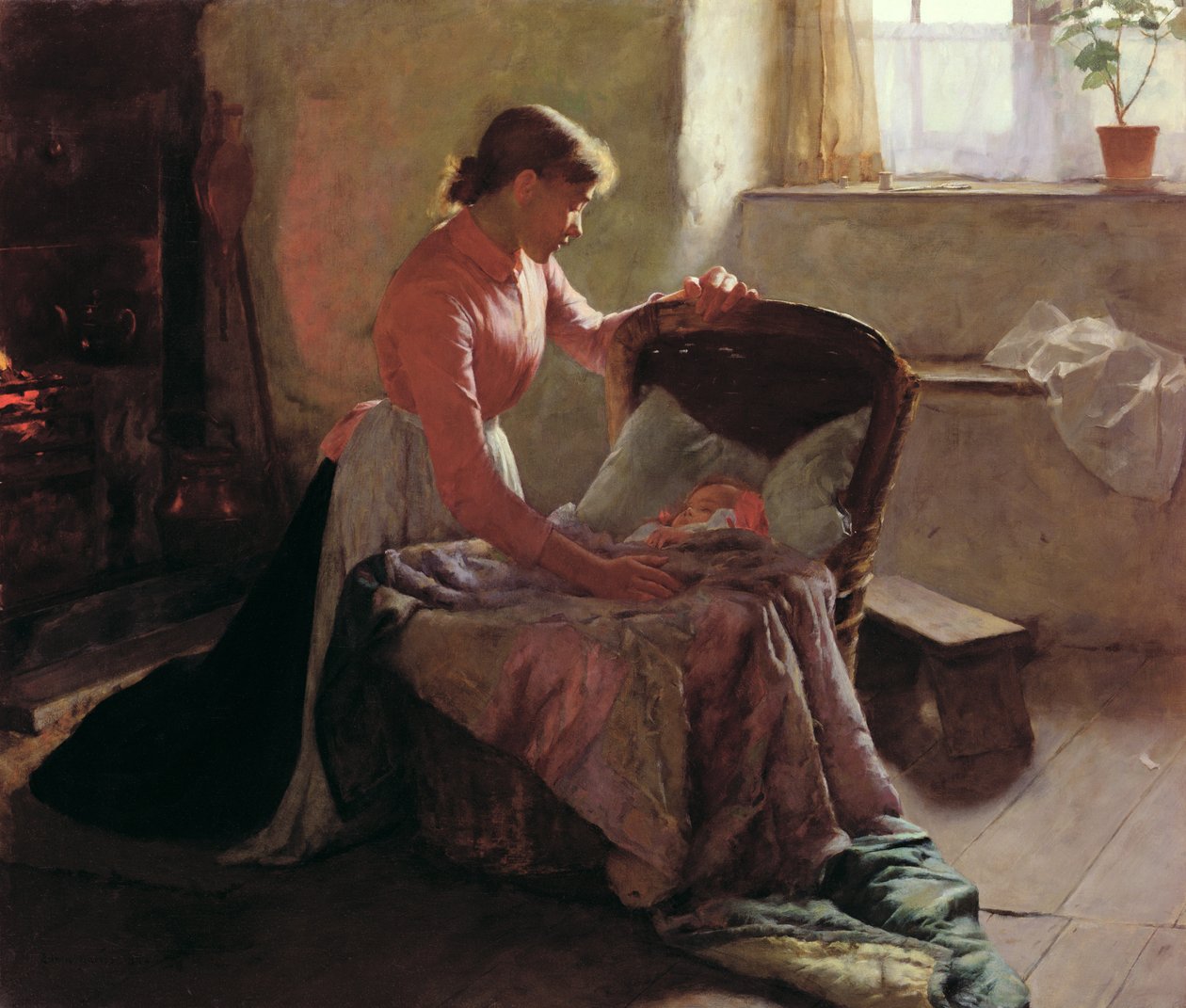 甜蜜的梦，1892年 作者 埃德温·哈里斯（Edwin Harris）