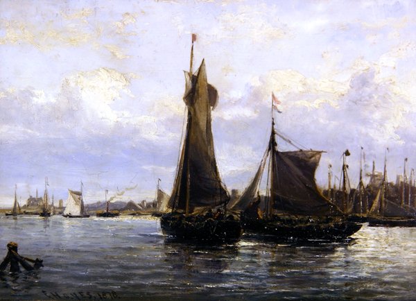 戈尔斯顿港，1878年 作者 埃德温·海斯（Edwin Hayes）