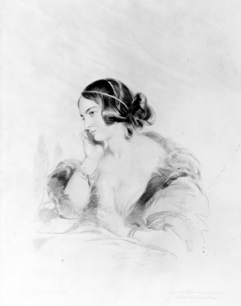 Caroline Norton，由Frederick Christian Lewis，1838年刻 作者 埃德温·兰瑟