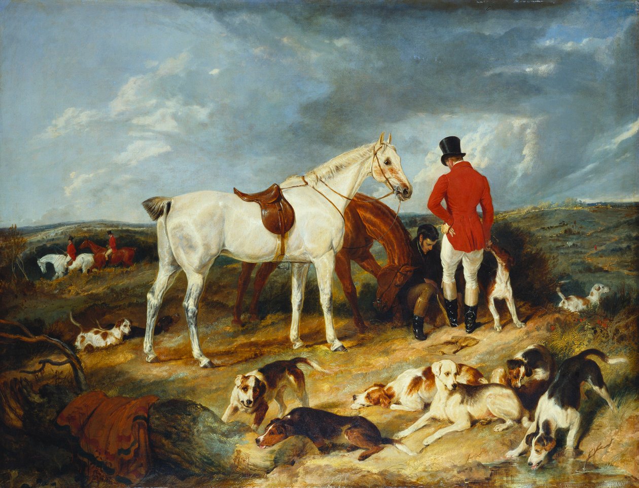 猎人与猎犬，1823年 作者 埃德温·兰瑟