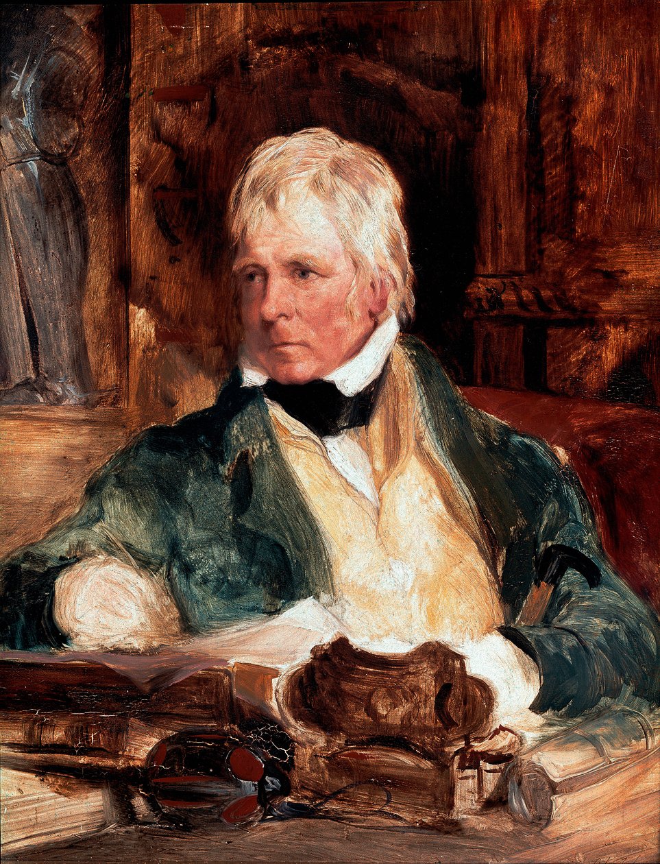 Walter Scott (1771-1832) 的肖像，苏格兰作家 Edwin Henry Landseer (1802-1873) 作画，1824 年 29.2 厘米 x 24.1 厘米伦敦，国家肖像画廊 作者 埃德温·兰瑟