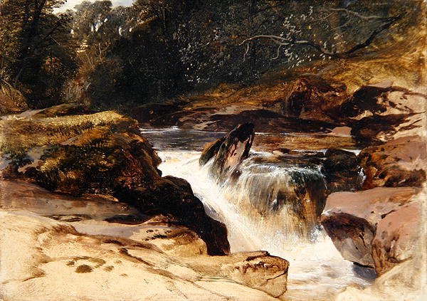 Gartness之壶"，Drymen，Stirlingshire，约1830年（油画板）。 作者 埃德温·兰瑟