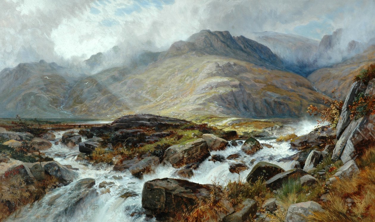 来自Pen-y-Ben-Glog的Glyder Fawr，1876年 作者 埃德温·佩蒂特（Edwin Pettitt）