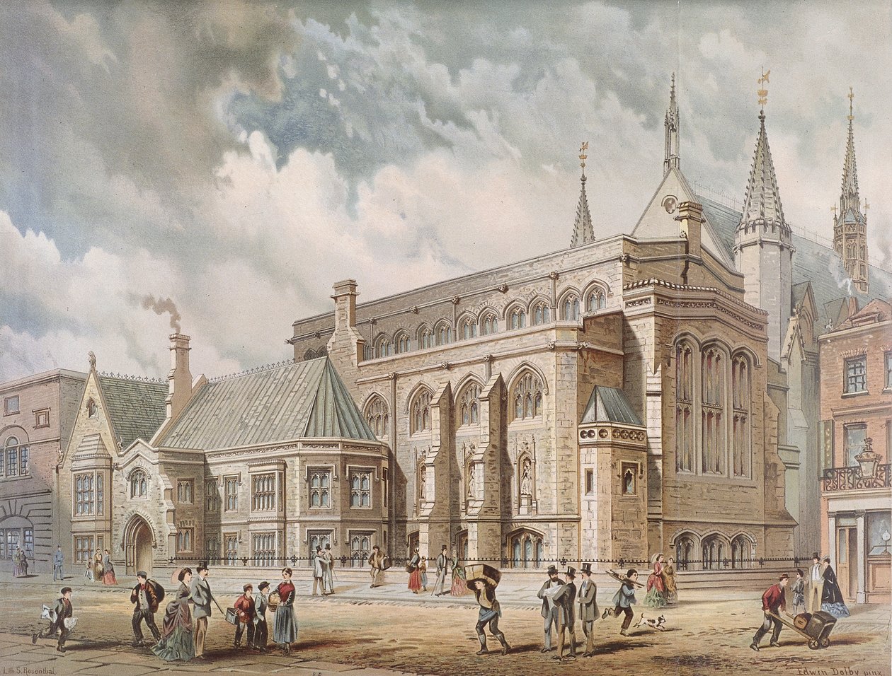 伦敦市政厅图书馆，1872年 作者 埃德温·托马斯·杜比