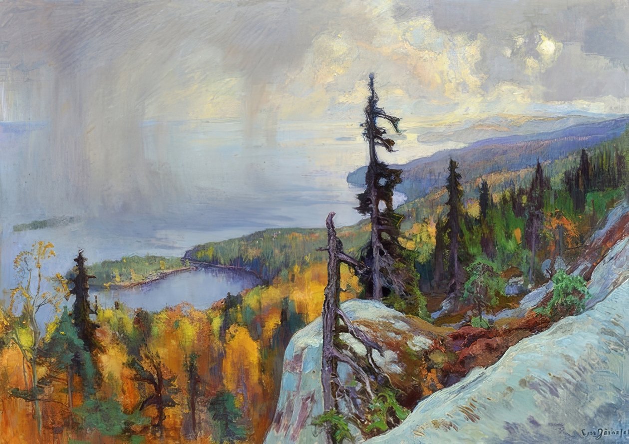 Landschaft（来自科利的风景）。 1930 作者 埃罗·耶恩费尔特（EeroJärnefelt）