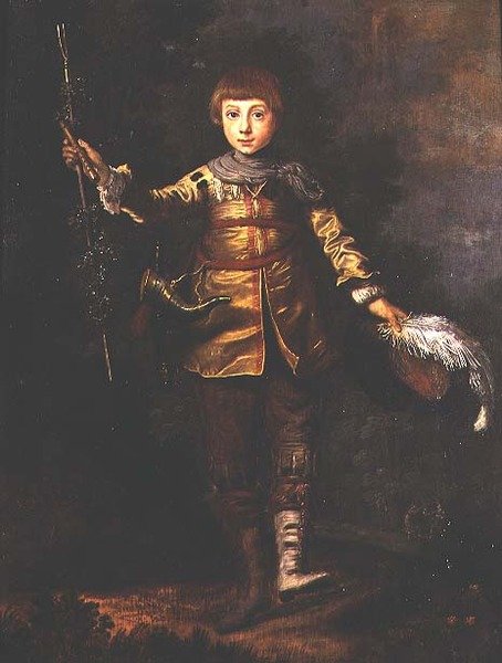 一个在树林中跳舞的小男孩的画像 作者 Eglon Hendrick van der (attr. To) Neer
