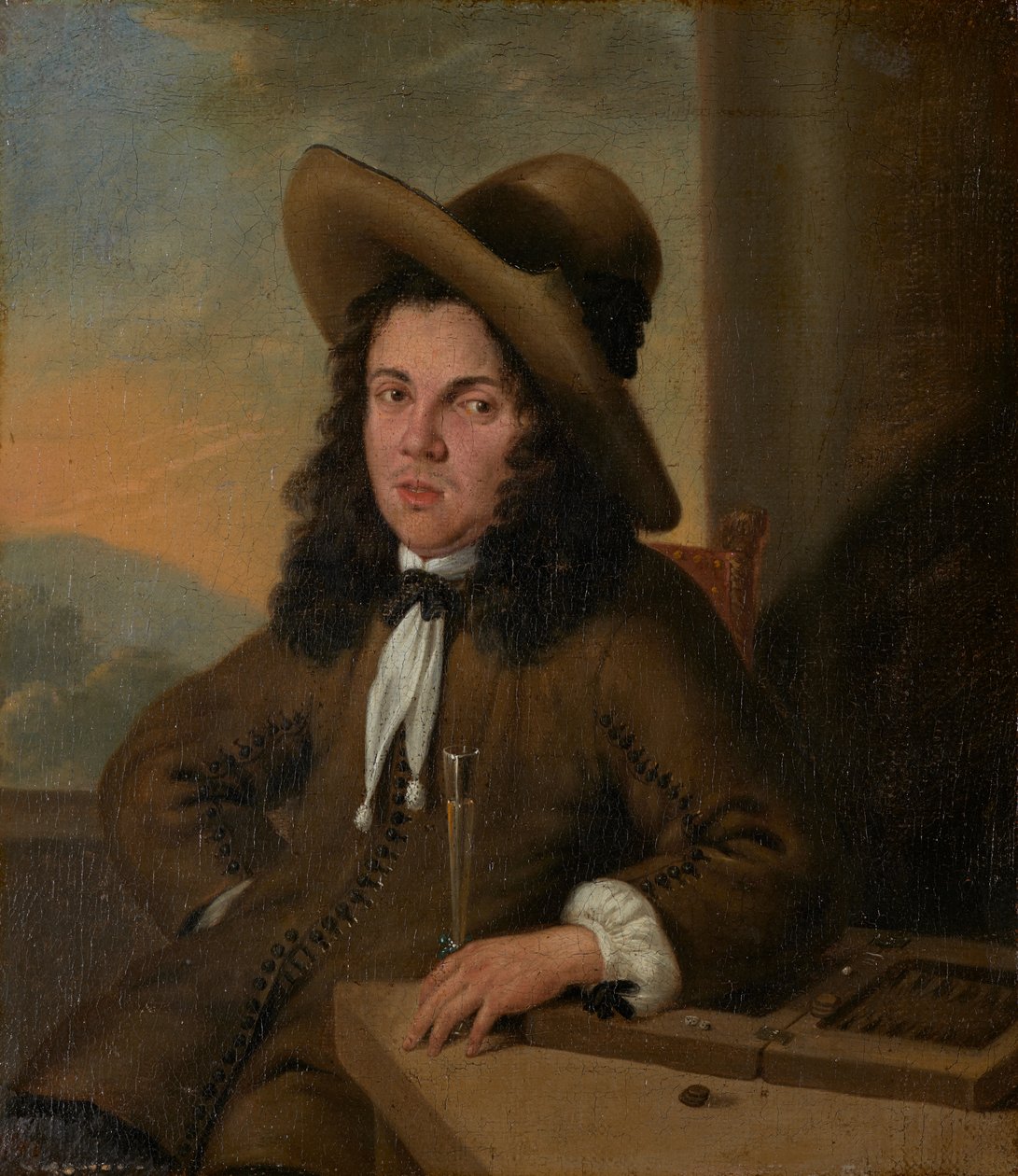 Aernout van Overbeke的肖像，大约在1650年代末至1660年代初（布面油画）。 作者 埃格隆·亨德里克·范德尼尔