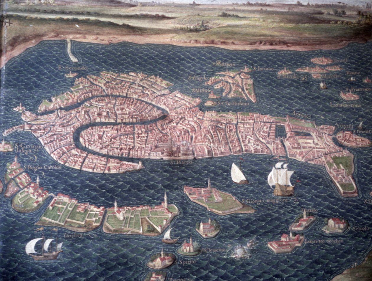威尼斯，详细信息来自&39;地理地图画廊，1580-83 作者 伊格纳齐奥·丹蒂